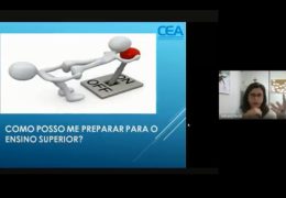 A palestrante deu dicas aos aluno de sobre o Ensino Superior. Foto: Divulgação
